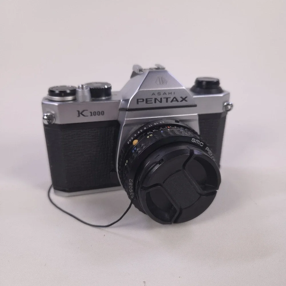 Asahi PENTAX K1000 SLR 35mm Camera SMC PENTAX-A 1:2 50mm Untested As-Is - Picture 1 of 16